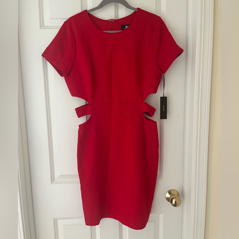 NWT LULUS red cutout dress
